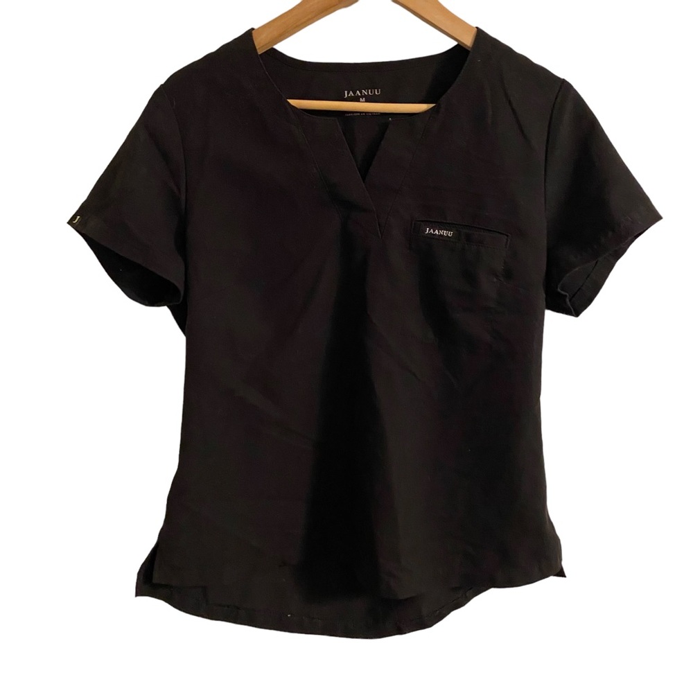 Jaanuu Black V-Neck Scrub Top